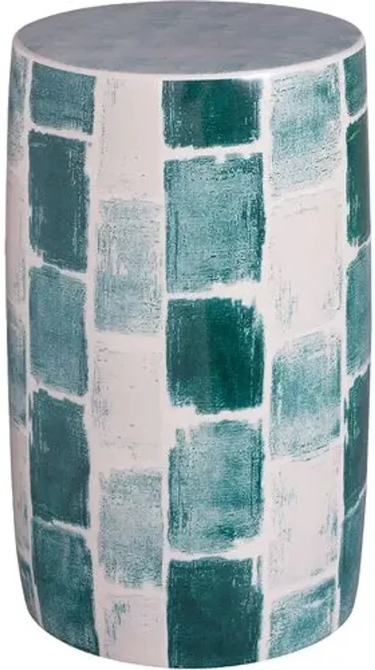 Celadon Tile Garden Stool - Blue/Aqua - Port 68