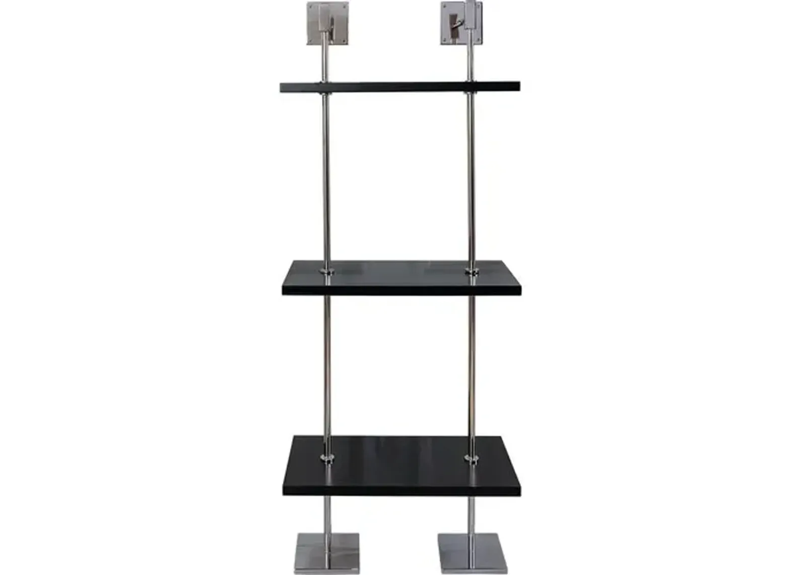 Marais 3-Tier Narrow Wall Shelf - Black/Nickel - Port 68