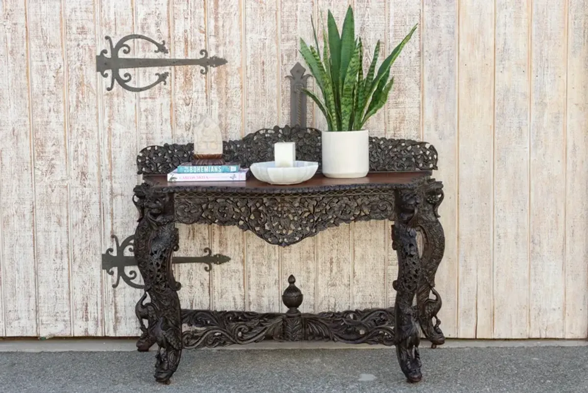 Early 1800's Carved Anglo Indian Console - de-cor - Brown