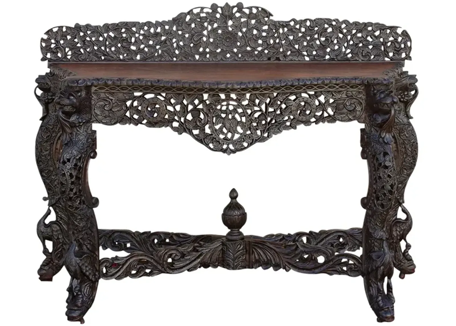 Early 1800's Carved Anglo Indian Console - de-cor - Brown