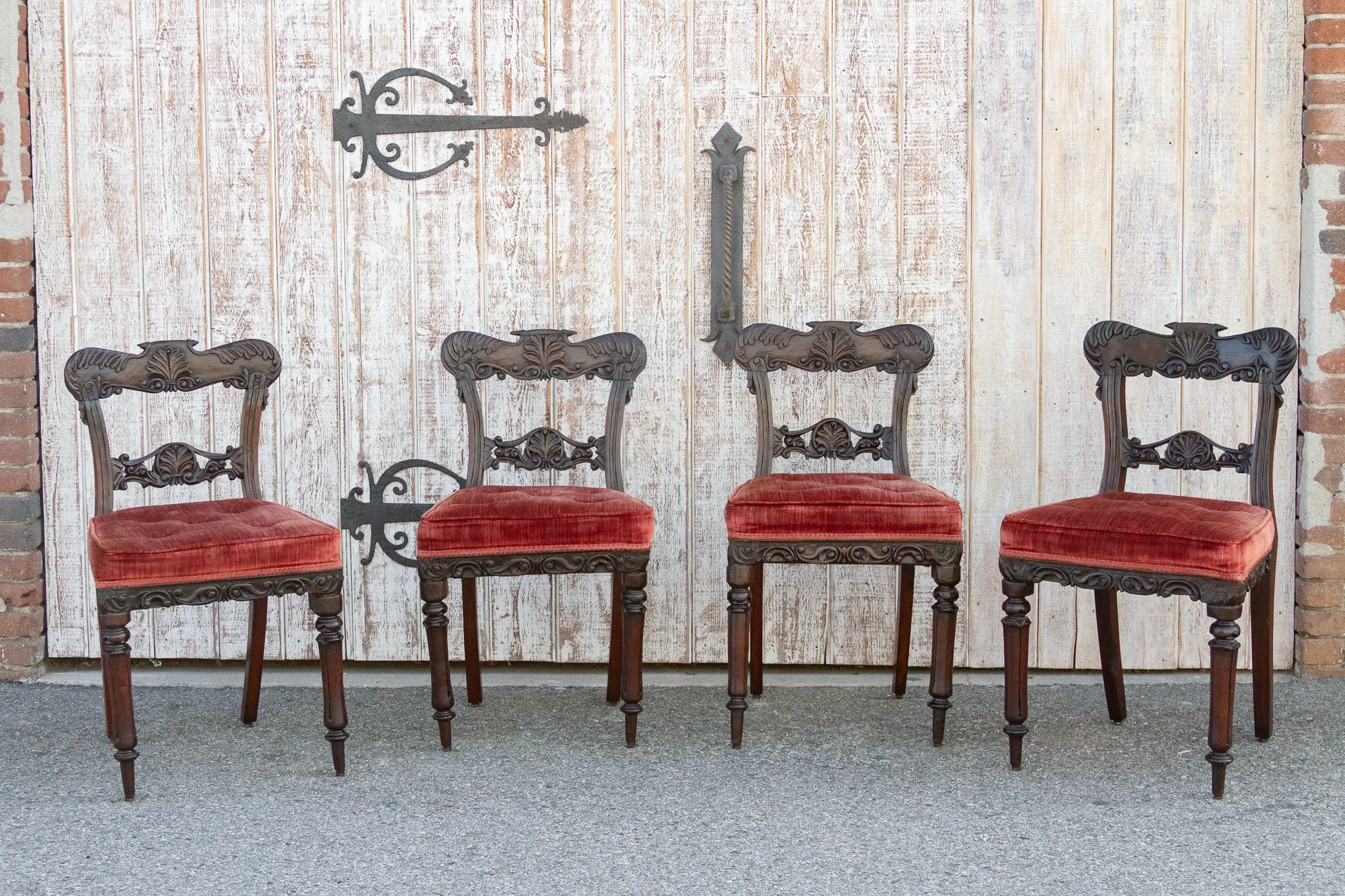 Set of Four - Rosewood Anglo-Indian Chair - de-cor - Brown