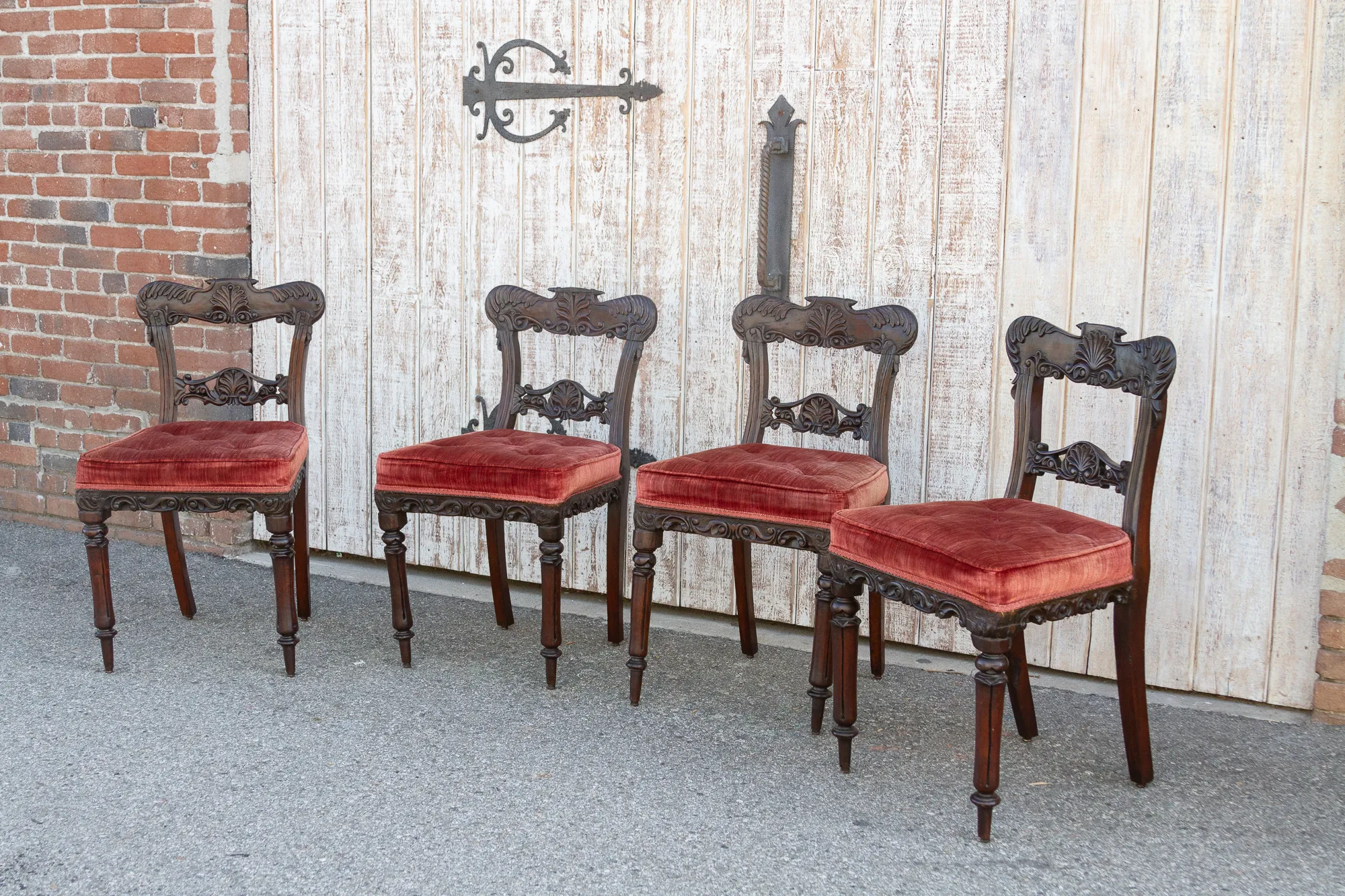 Set of Four - Rosewood Anglo-Indian Chair - de-cor - Brown