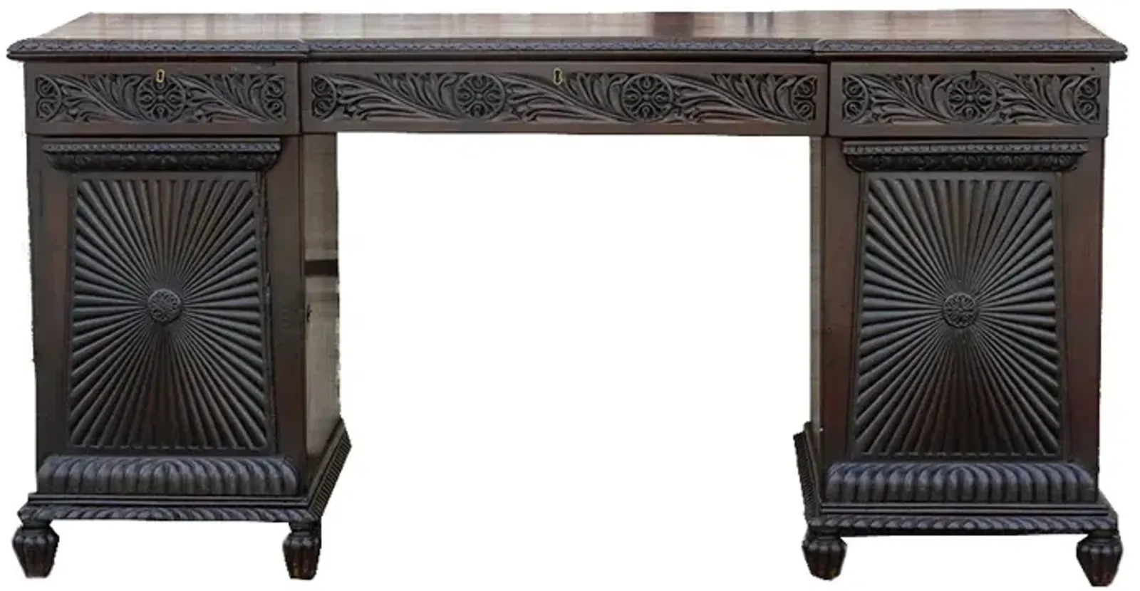 Carved Rosewood Colonial Sideboard - de-cor - Brown