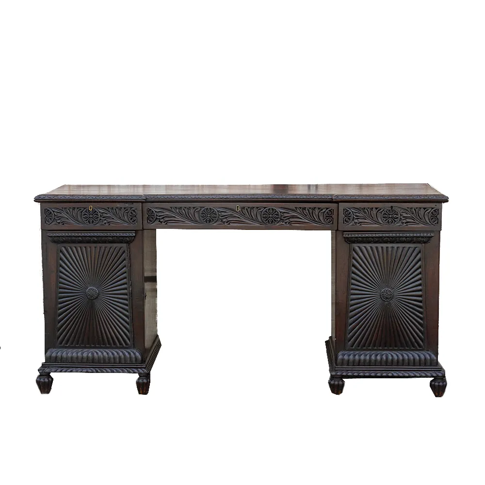 Carved Rosewood Colonial Sideboard - de-cor - Brown