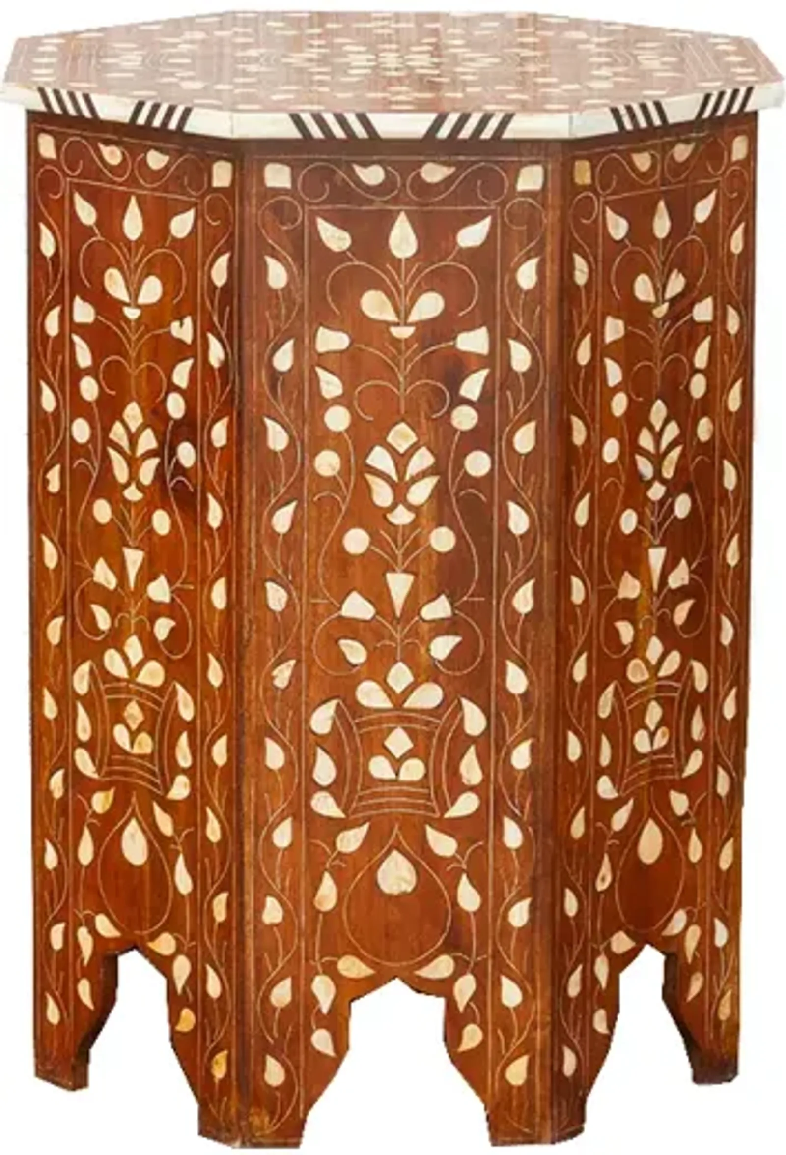 Mother of Pearl Inlay Damascene Table - de-cor