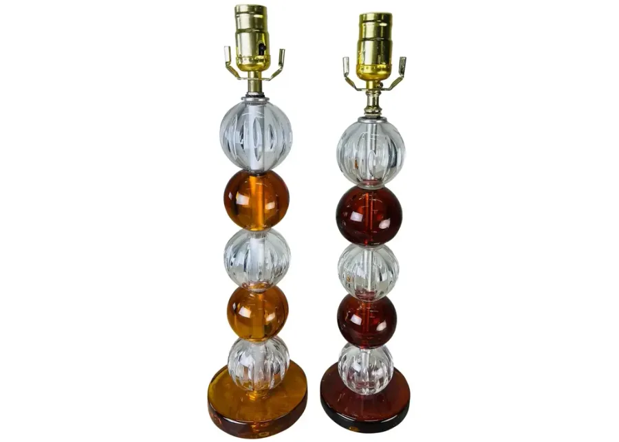 Stacked Multicolor Table Lamps - Set of 2 - 2-b-Modern