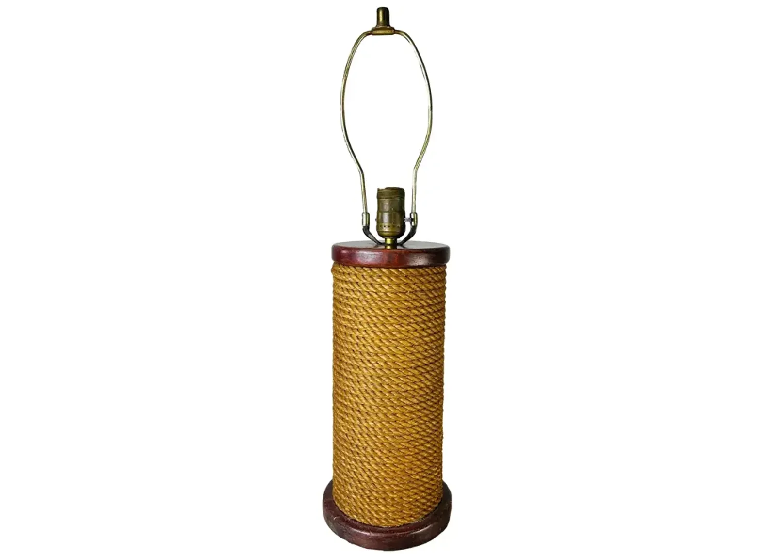 1950s Nautical Rope Style Table Lamp - 2-b-Modern