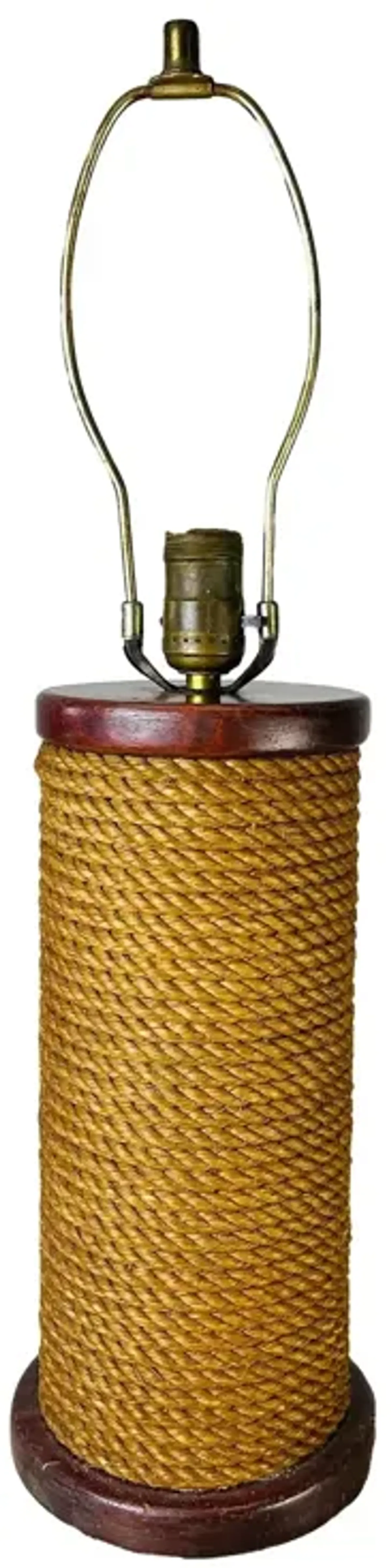 1950s Nautical Rope Style Table Lamp - 2-b-Modern