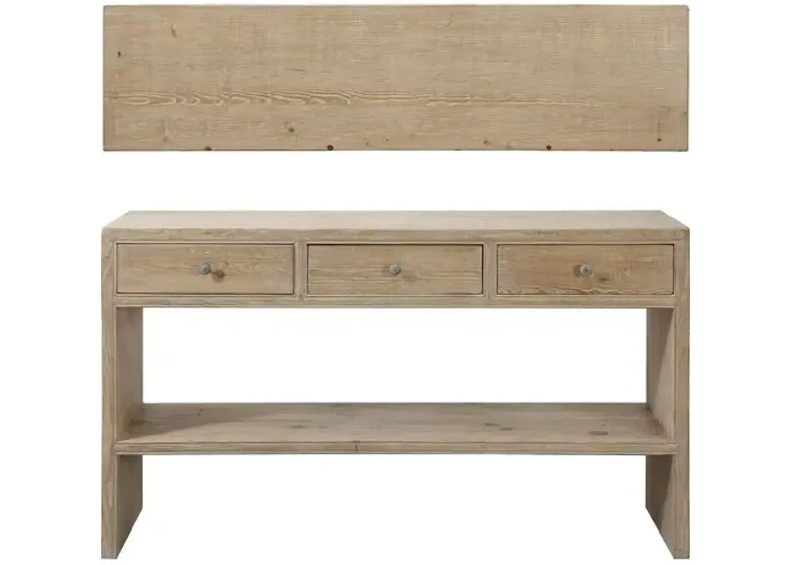 Katrina 59" Console Table - Weathered Natural - Handcrafted