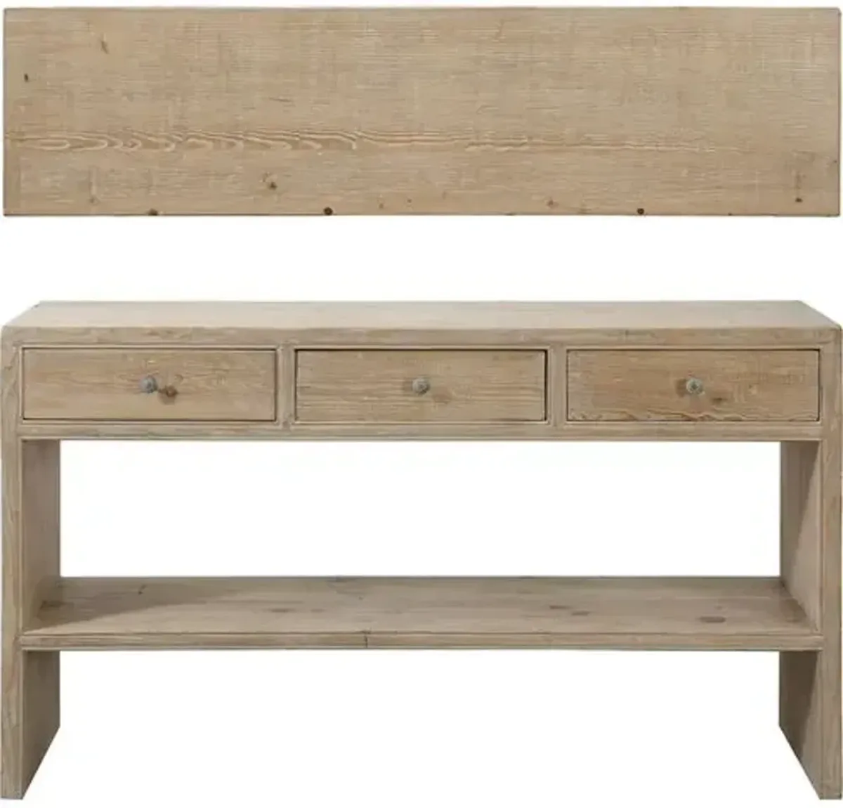 Katrina 59" Console Table - Weathered Natural - Handcrafted