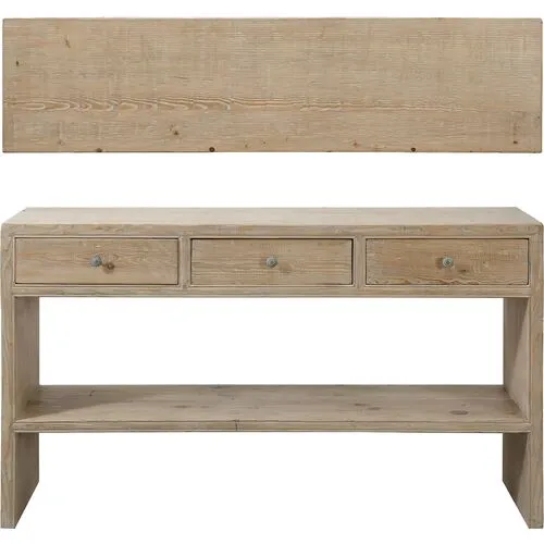 Katrina 59" Console Table - Weathered Natural - Handcrafted