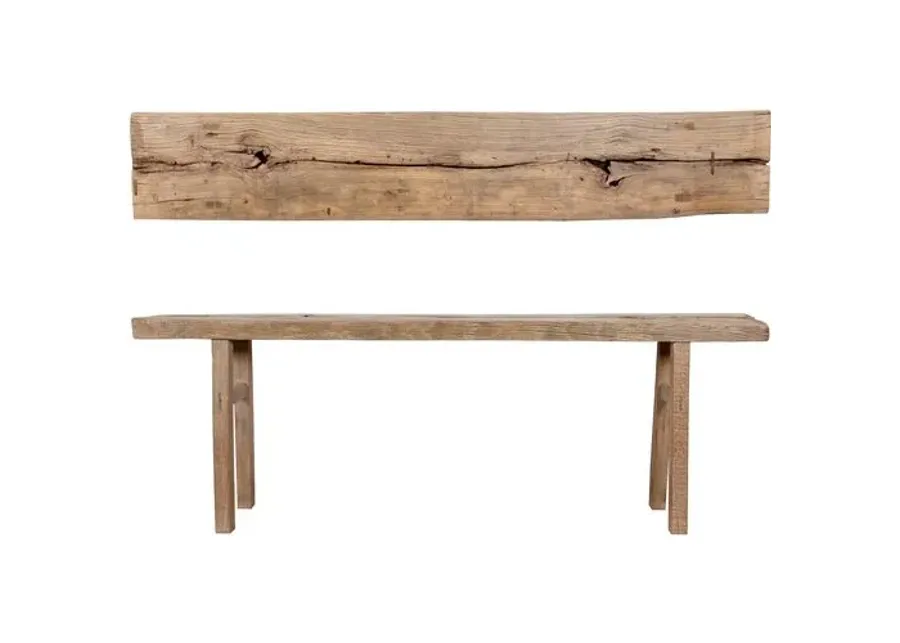 Lorelle 91" Console Table - Weathered Natural - Handcrafted - Brown