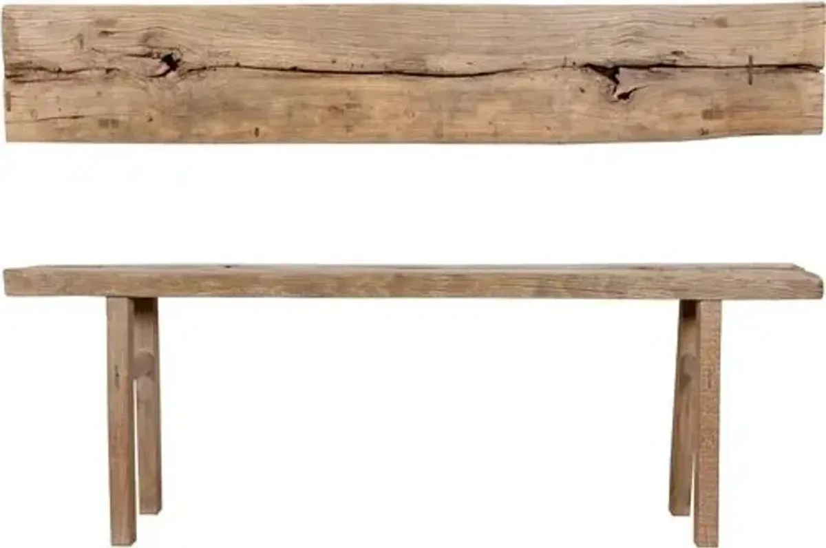 Lorelle 91" Console Table - Weathered Natural - Handcrafted - Brown