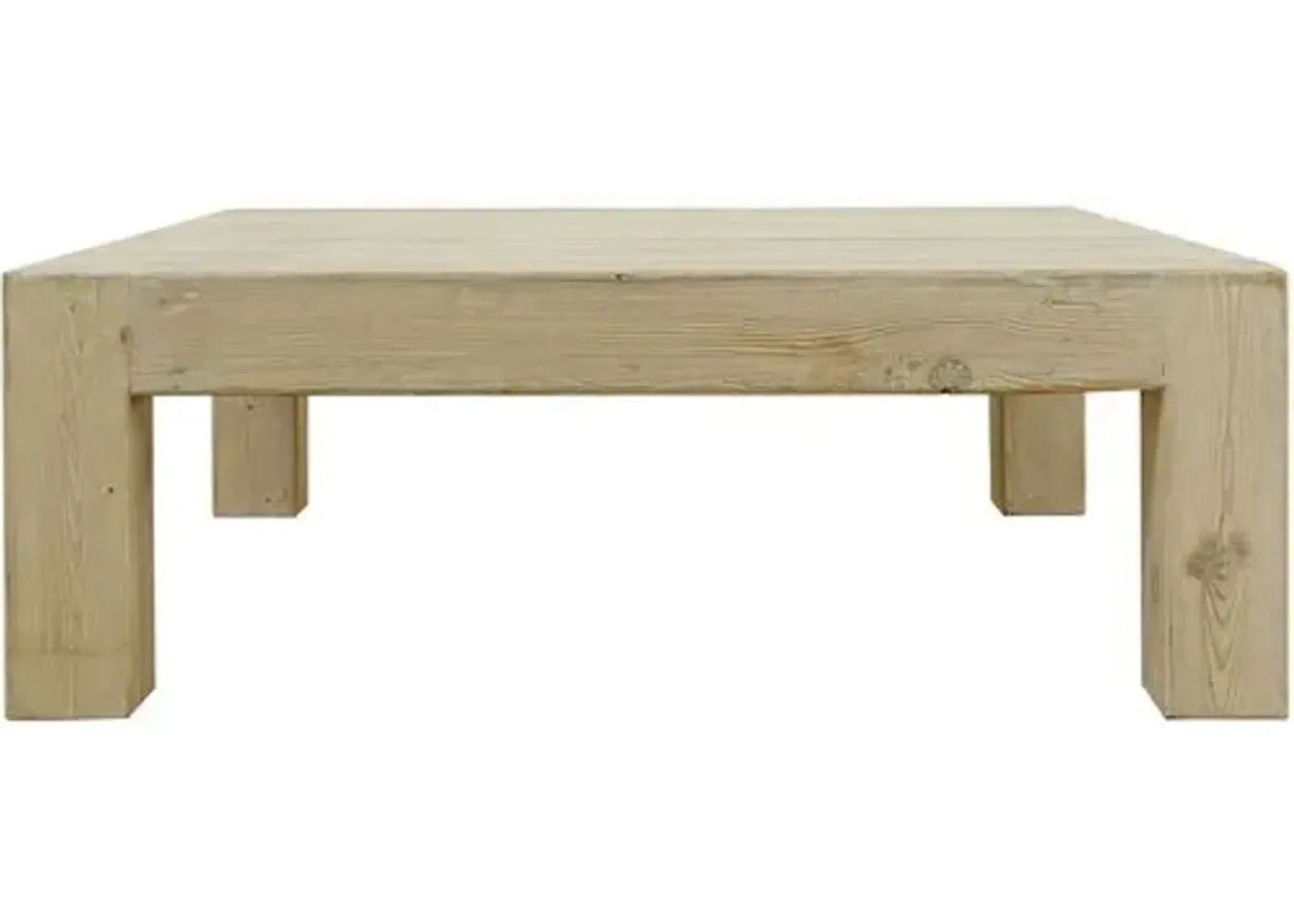 Brianne Square Coffee Table - Natural - Handcrafted - Brown