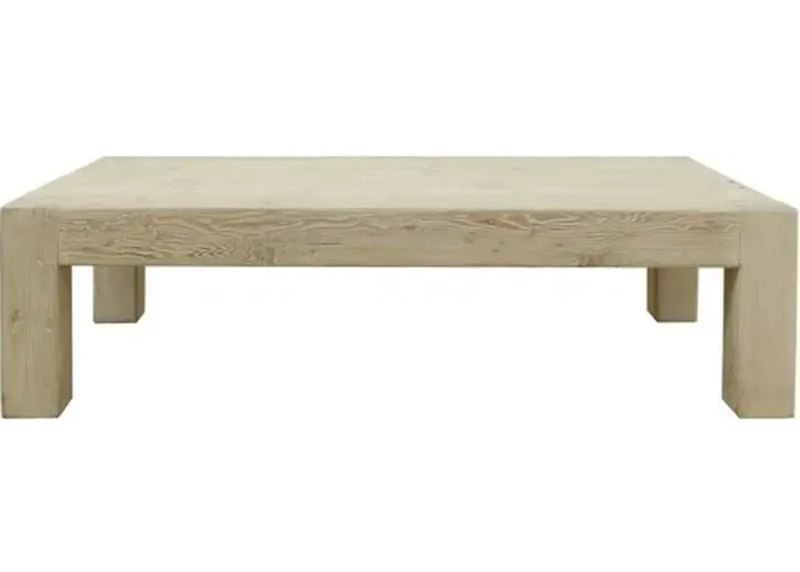 Brianne Rectangular Coffee Table - Natural - Handcrafted - Brown