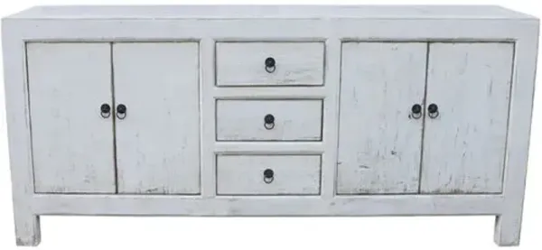 Octavia 78" Buffet - Antique Whitewash - Handcrafted