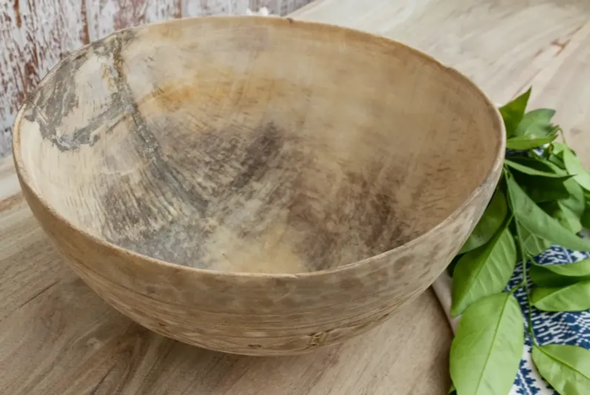 Finely Carved Hadiza African Bowl - de-cor - Brown