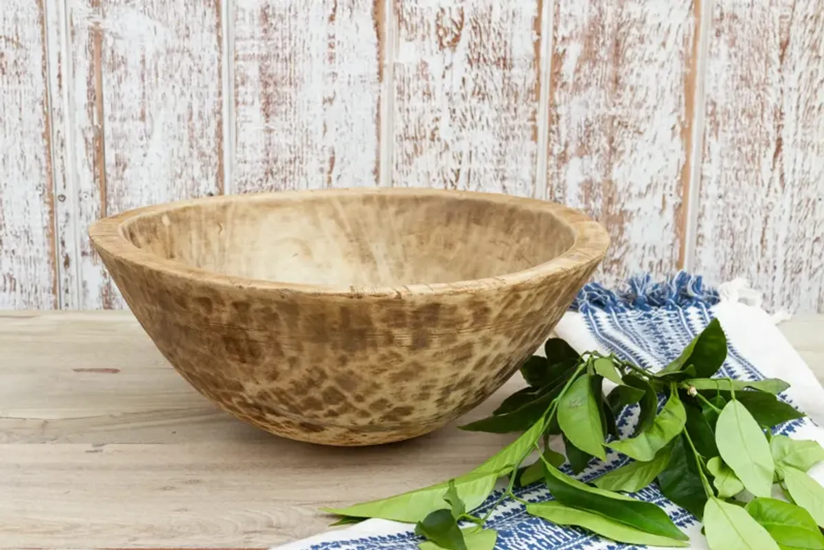 Large Rustic African Tuareg Bowl - de-cor - Brown