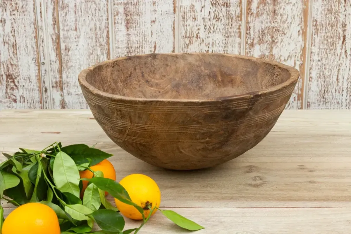 African Burr Wood Primitive Bowl - de-cor - Brown