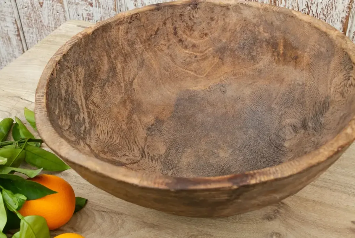 African Burr Wood Primitive Bowl - de-cor - Brown