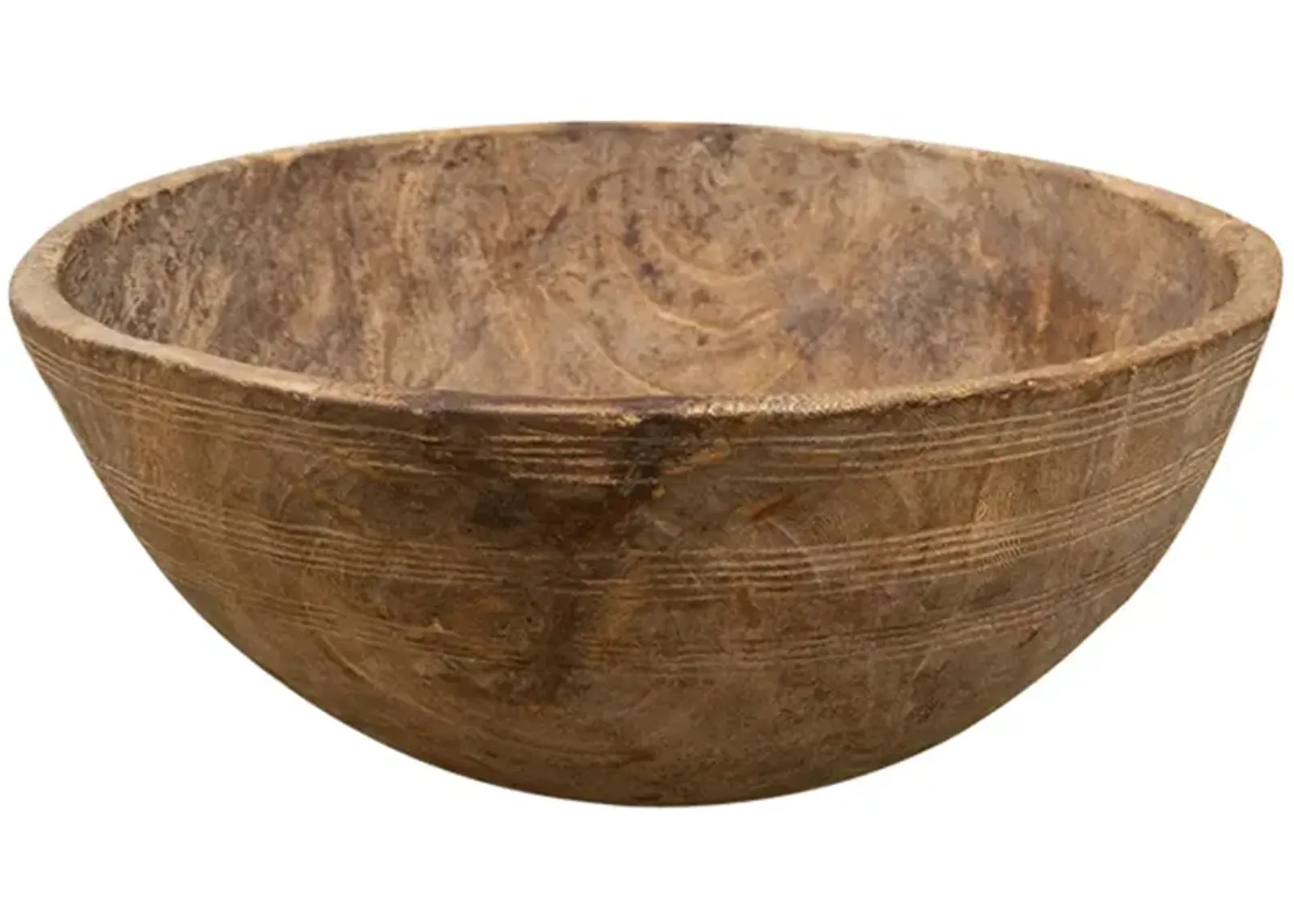 African Burr Wood Primitive Bowl - de-cor - Brown