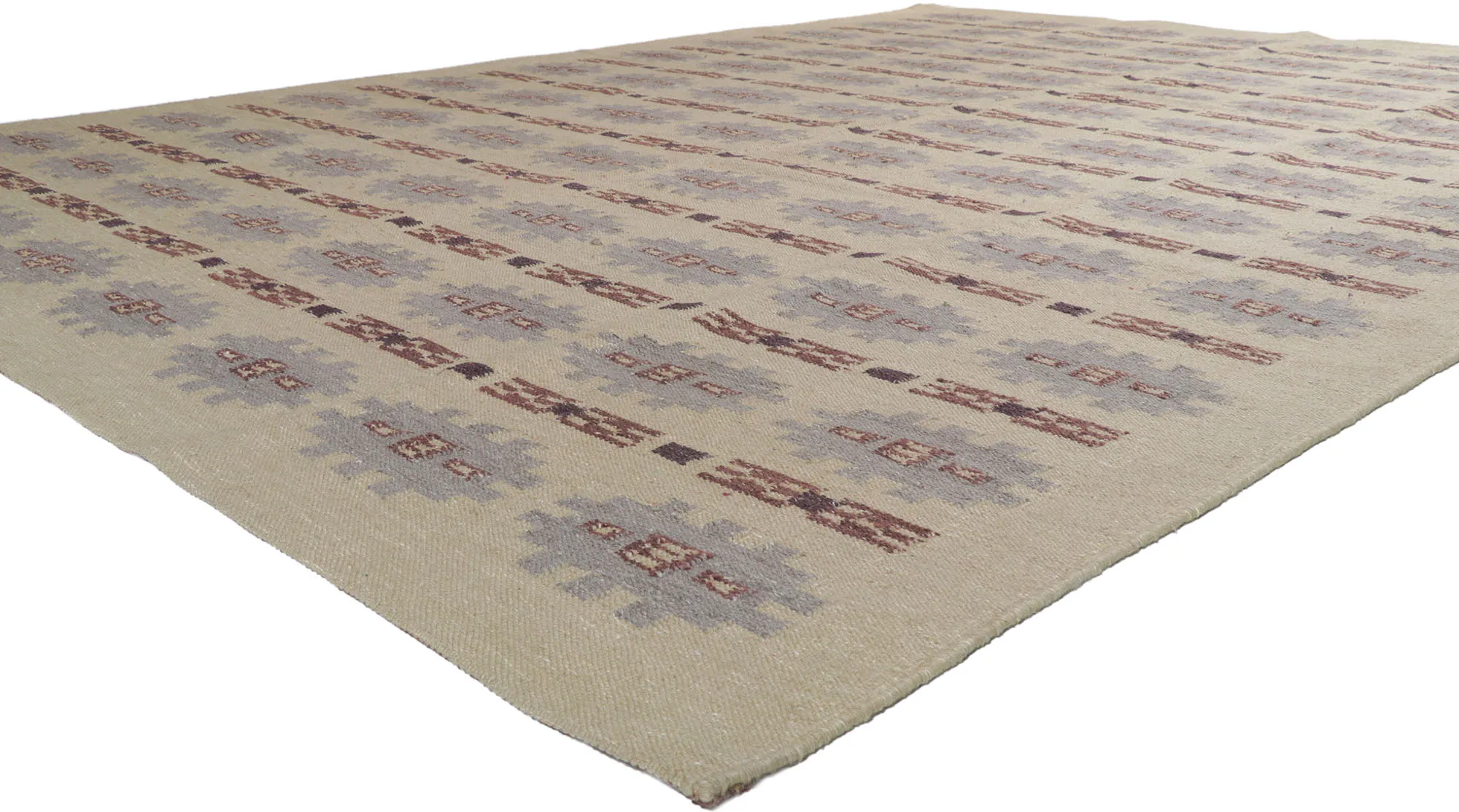 Swedish Inspired Kilim Rug - 10'00 x 13'5 - Esmaili Rugs & Antiques - Beige - Beige