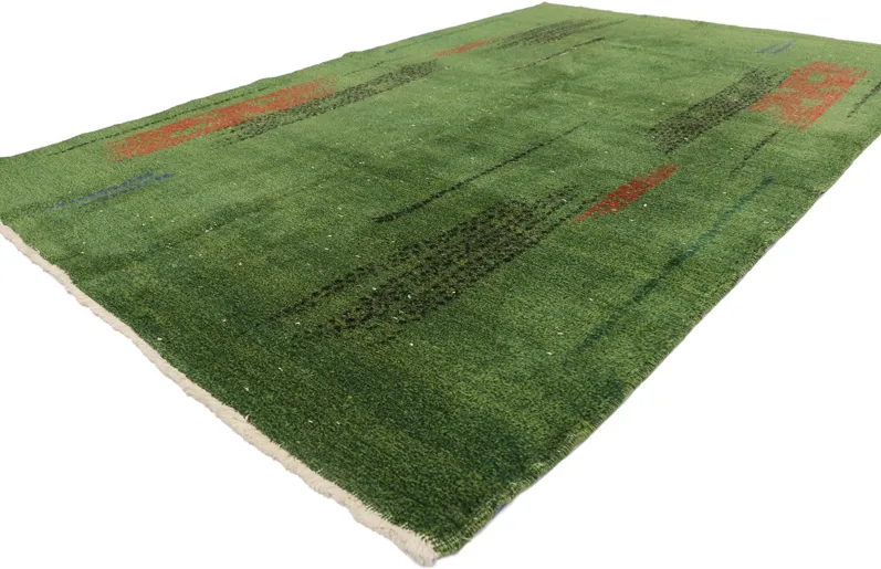 Zeki Muren Vintage Sivas Rug 5'02 x 7'11 - Esmaili Rugs & Antiques - Green - Green