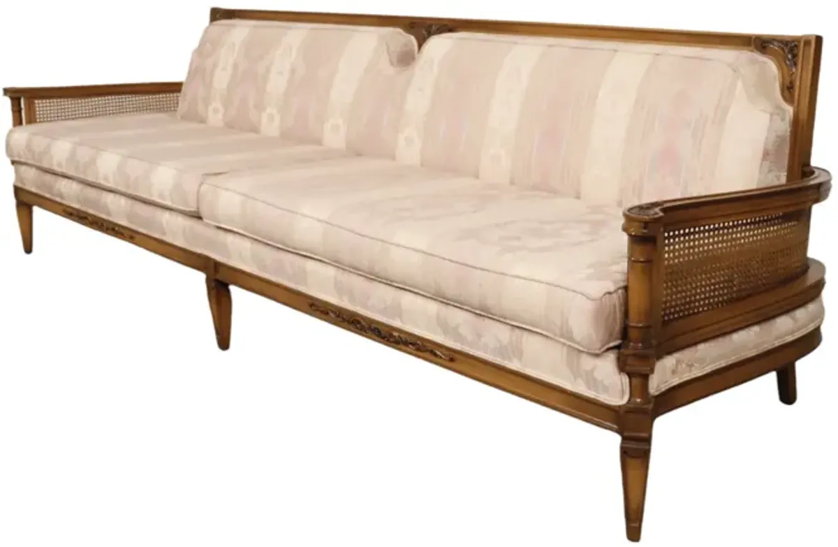 Neoclassical Style Large Caned Sofa - Interesting Things