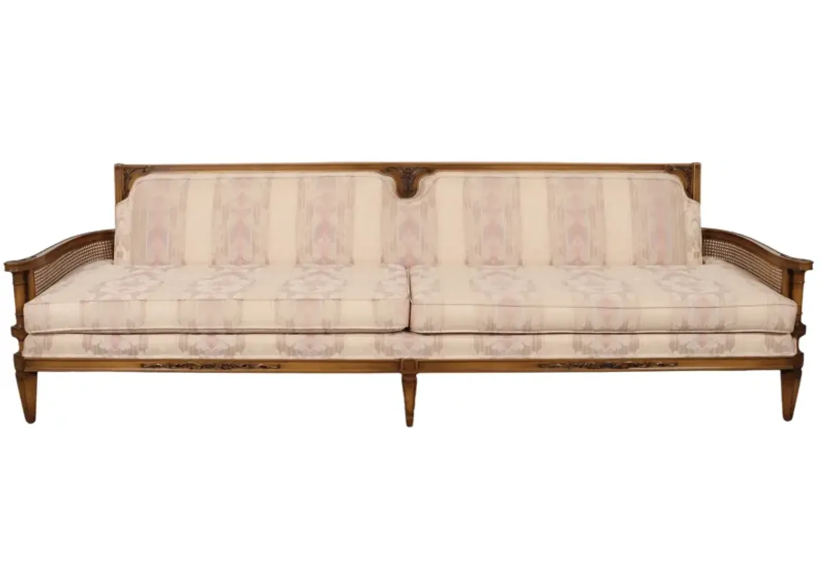 Neoclassical Style Large Caned Sofa - Interesting Things