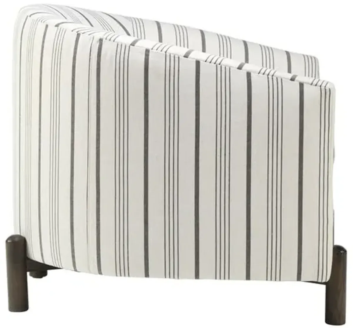 Nelson Accent Chair - White/Charcoal Stripe - Kim Salmela, Comfortable, Durable, Cushioned