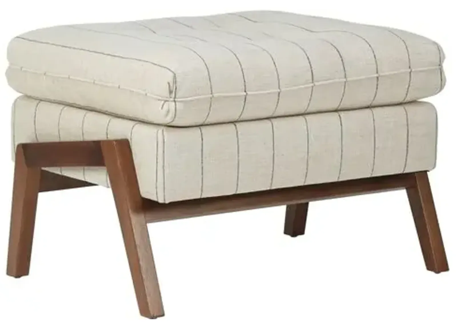 Grace Performance Footstool - Beige Stripe - Kim Salmela