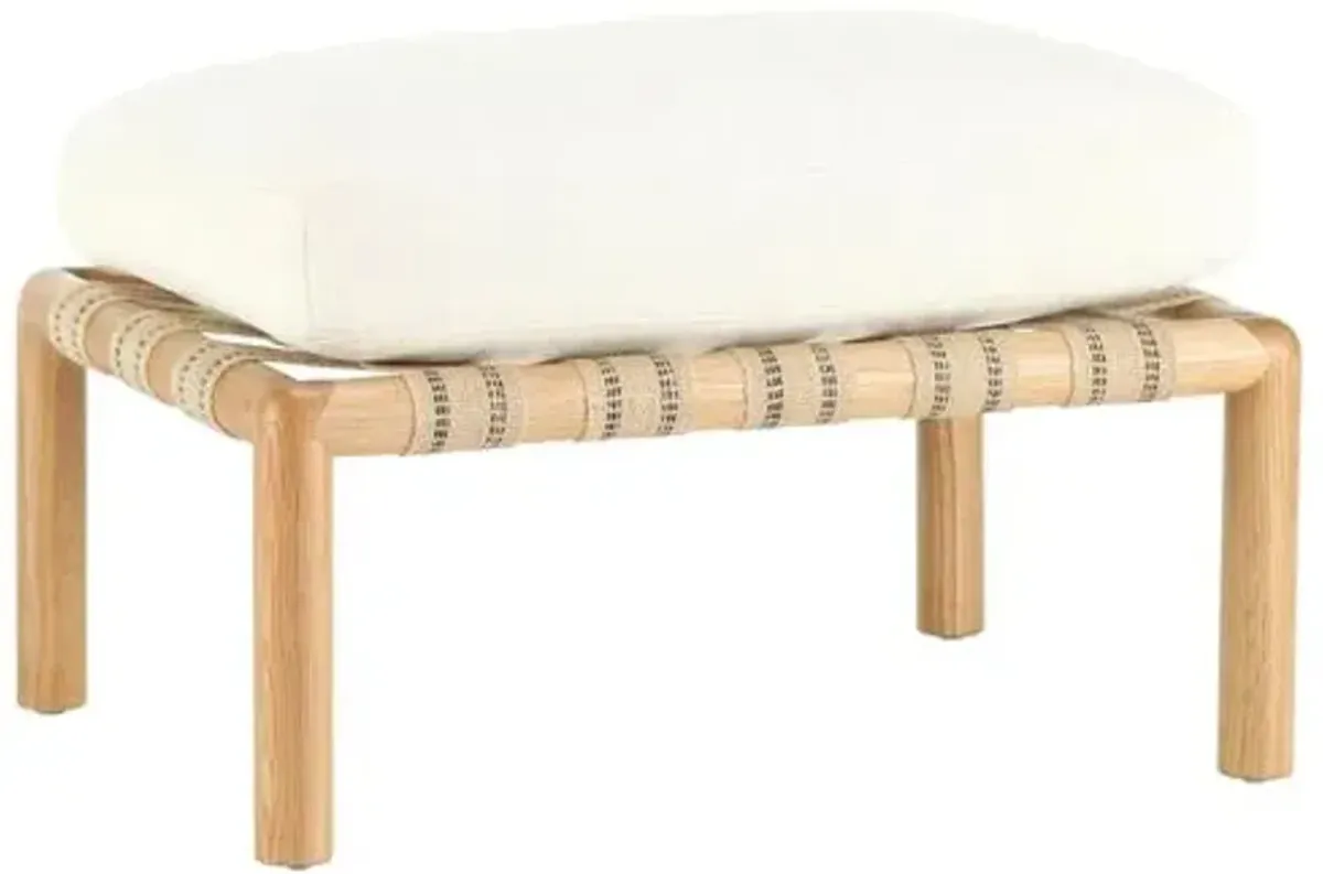 Flannery Footstool - Ivory - Kim Salmela - Handcrafted