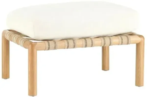 Flannery Footstool - Ivory - Kim Salmela - Handcrafted