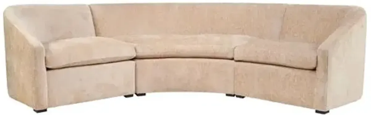 Landry Curved Sectional - Cream Chenille - Kim Salmela - Ivory