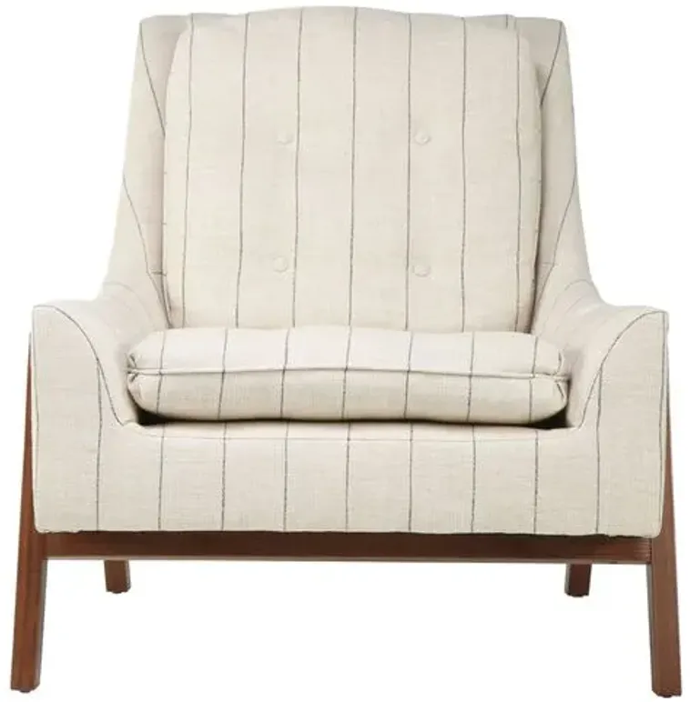 Grace Performance Accent Chair - Beige Stripe - Kim Salmela, Comfortable, Durable, Cushioned