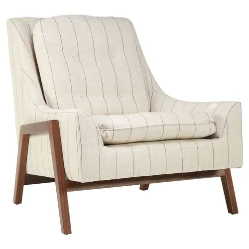 Grace Performance Accent Chair - Beige Stripe - Kim Salmela, Comfortable, Durable, Cushioned