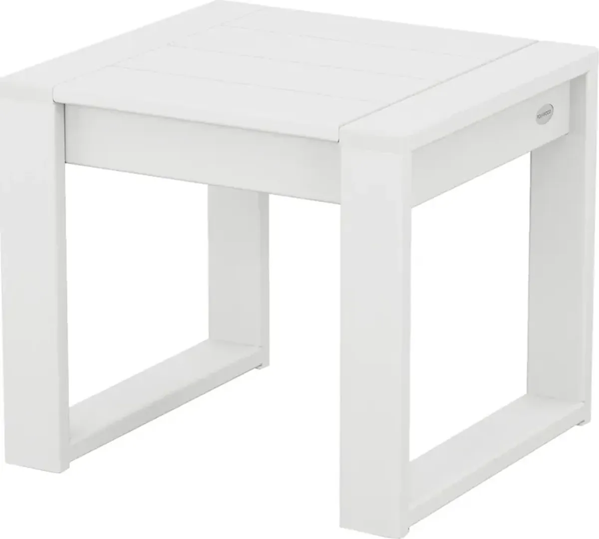 Bree Outdoor End Table, White
