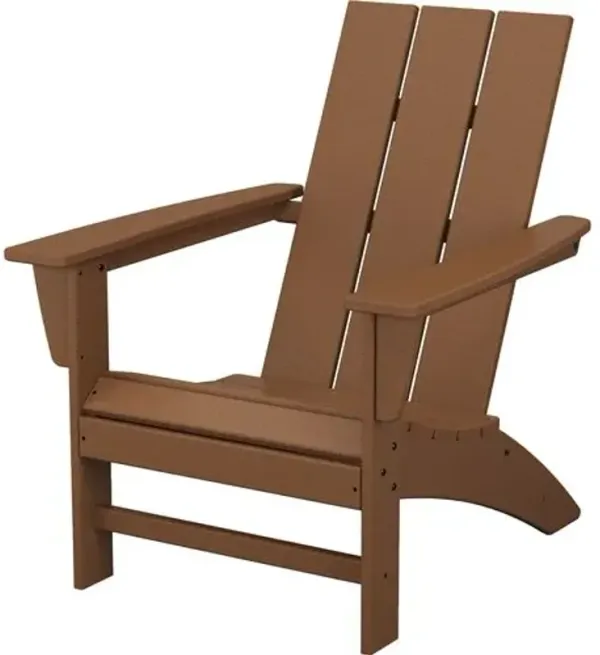 Leopold Outdoor Adirondack Chair - Teak - Brown