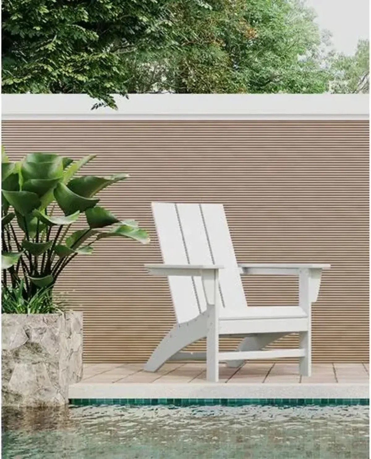 Leopold Outdoor Adirondack Chair - White