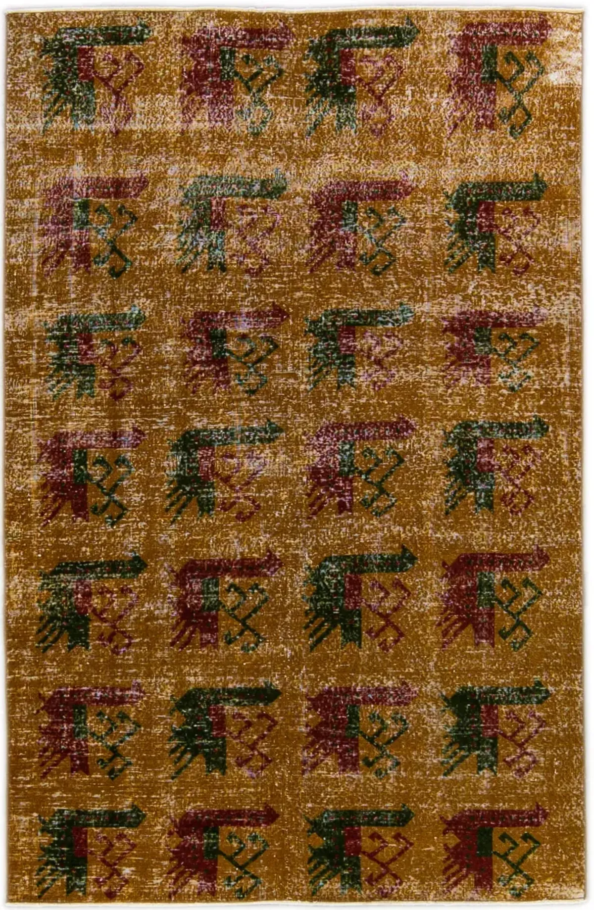 Turkish Golden Tan Wool Rug - Apadana - Gold