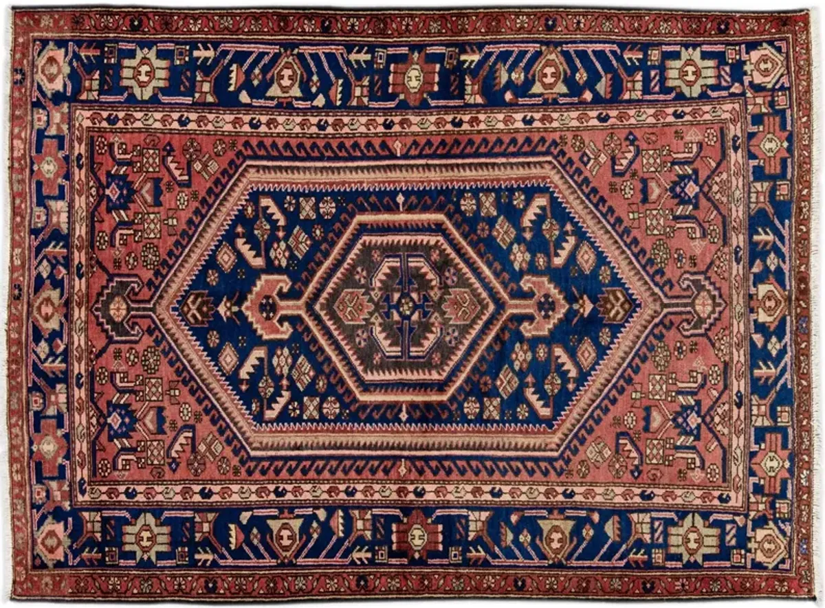 Persian Red Geometric Wool Rug - Apadana - Red