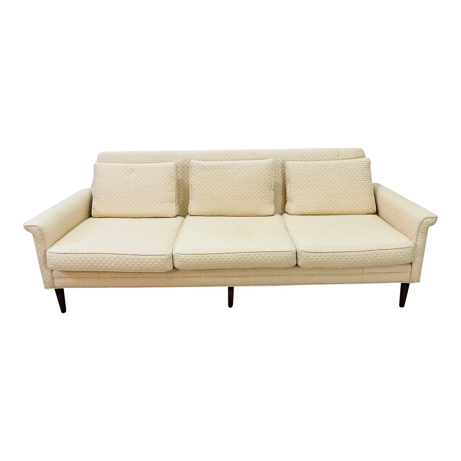 Scandinavian Curved Arm 3-Seat Sofa - 2-b-Modern