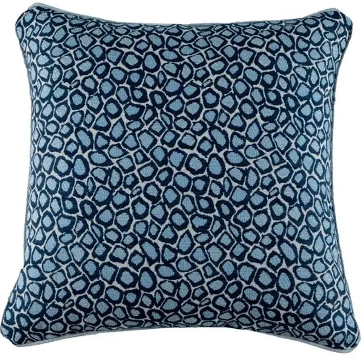 Lynx Outdoor Pillow - Chambray/Navy