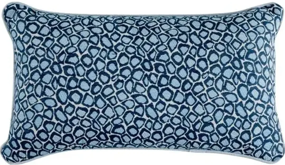 Lynx Outdoor Lumbar Pillow - Chambray/Navy