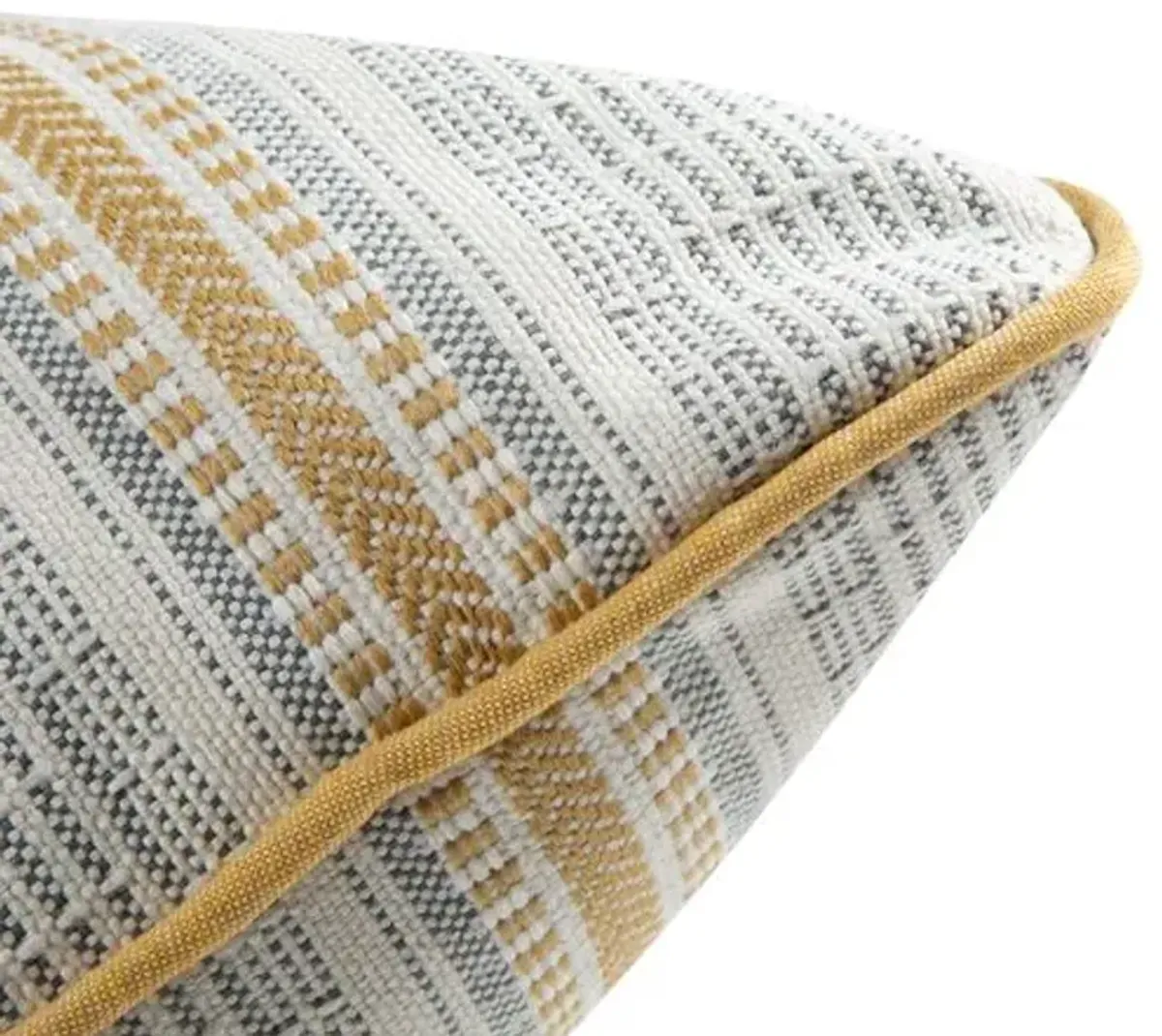 Dora Outdoor Pillow - Mustard Stripe