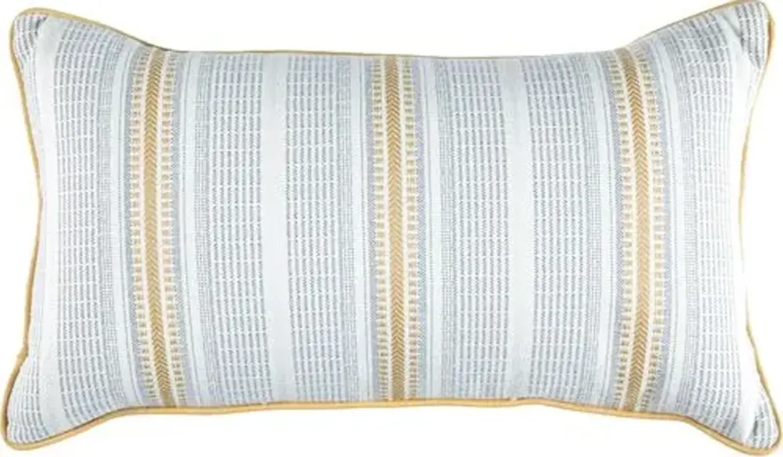 Dora Outdoor Lumbar Pillow - Mustard Stripe