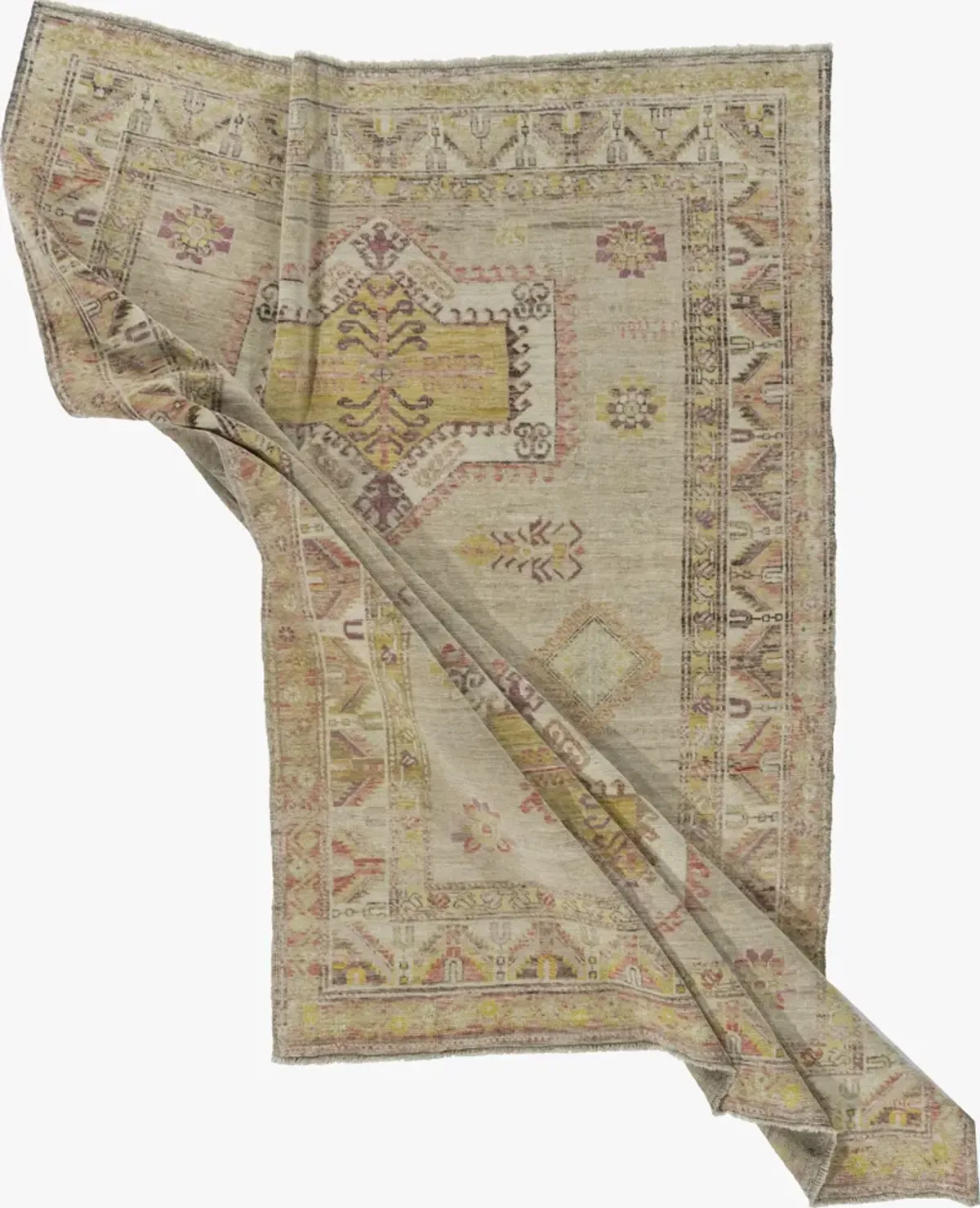 Turkish Oushak Rug 5'3 X 7'4 - Beige - Beige