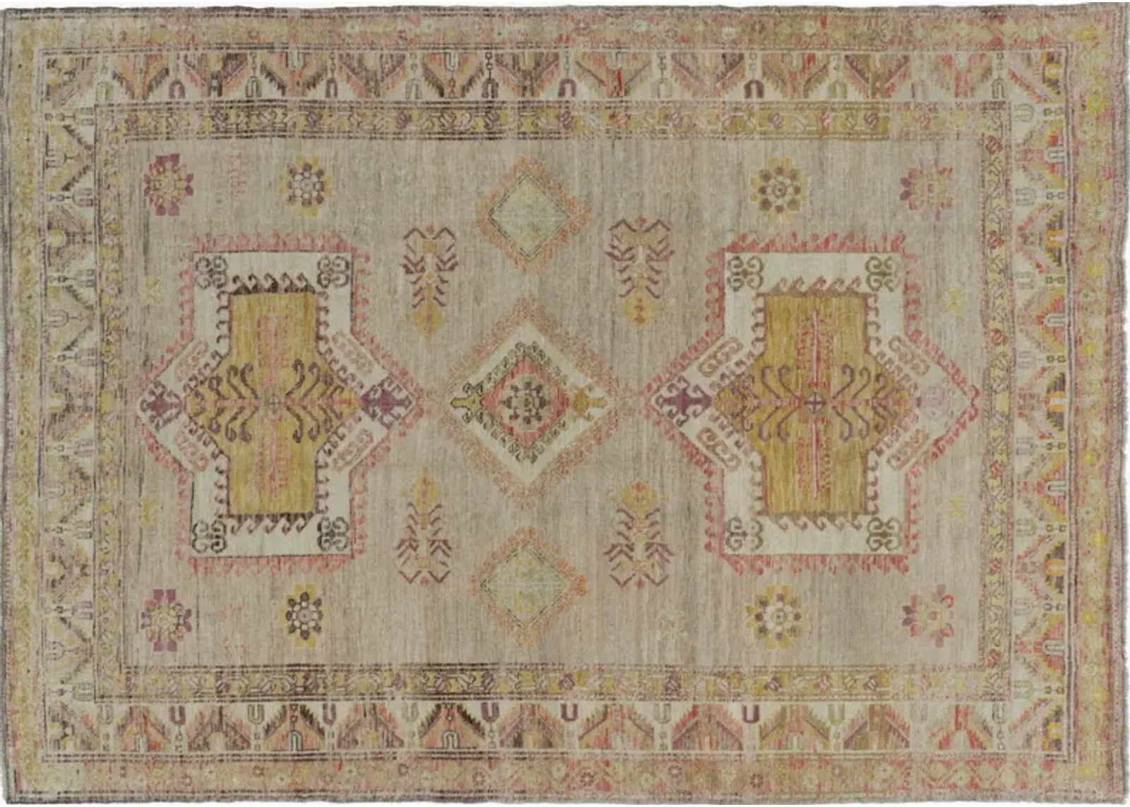 Turkish Oushak Rug 5'3 X 7'4 - Beige - Beige