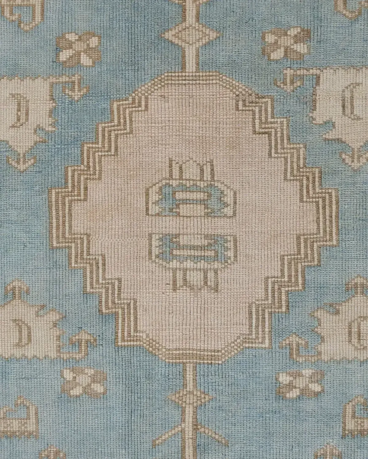 Turkish Oushak Rug 5'5 X 8'2 - Blue - Blue