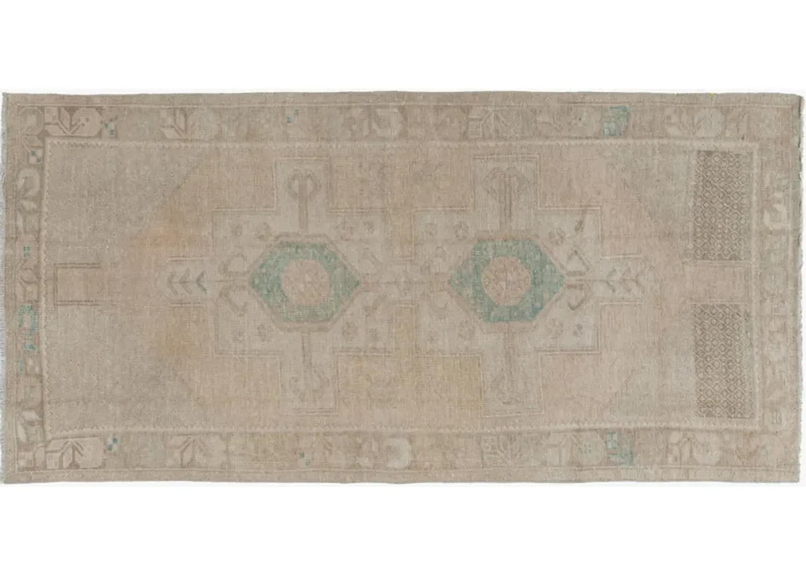 Turkish Oushak Rug 3'8 X 7'8 - Beige - Beige